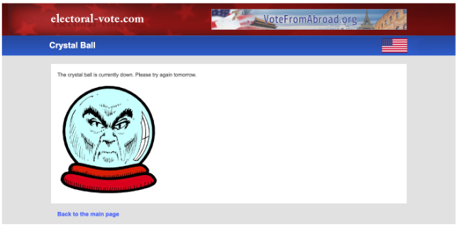 The image the site shows
when you try to select a date in the future