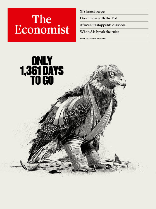 The cover has a drawing of an American
eagle, injured and bandaged, and the tagline 'ONLY 1,361 DAYS TO GO.'