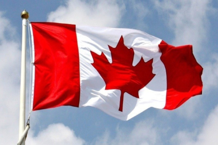 Canadian maple leaf flag
