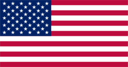 Standard U.S. flag,
but with 'Liberty and Justice for All' at the bottom.