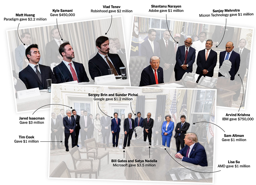 Photos of big Trump donors