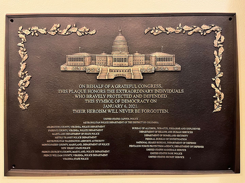 Capitol plaque