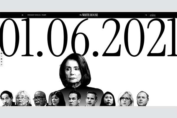 Screenshot from White House Website about J6