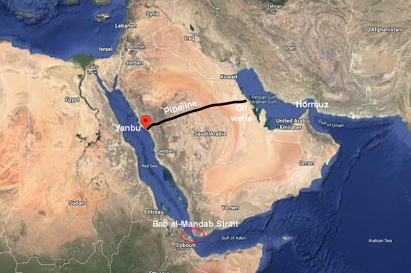 Map of Saudi Arabia and environs