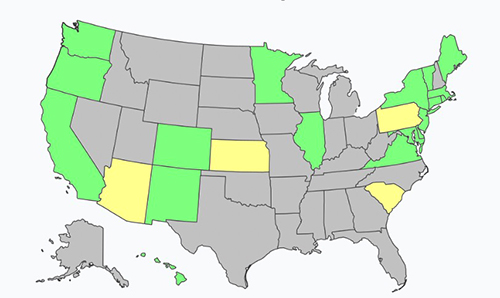National Popular Vote Compact map