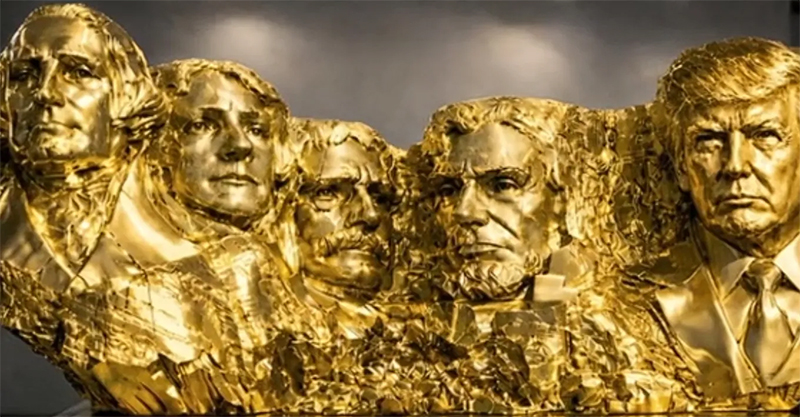 AI image of Trump on Mount Rushmore