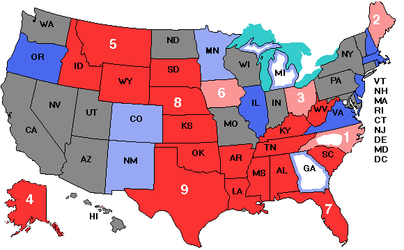 Worst case Senate map for Republicans