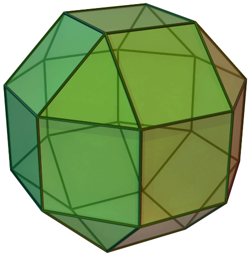 A rhombicuboctahedron
