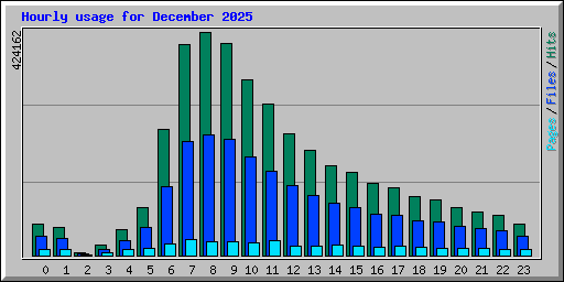Hourly usage for December 2025