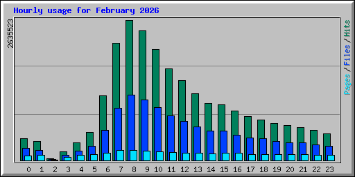 Hourly usage for February 2026
